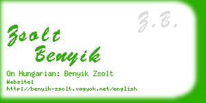 zsolt benyik business card